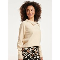 Smashed Lemon Knit met Knopen Sand