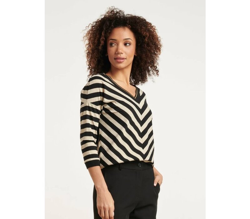 Smashed Lemon Top Strepen Off White Black