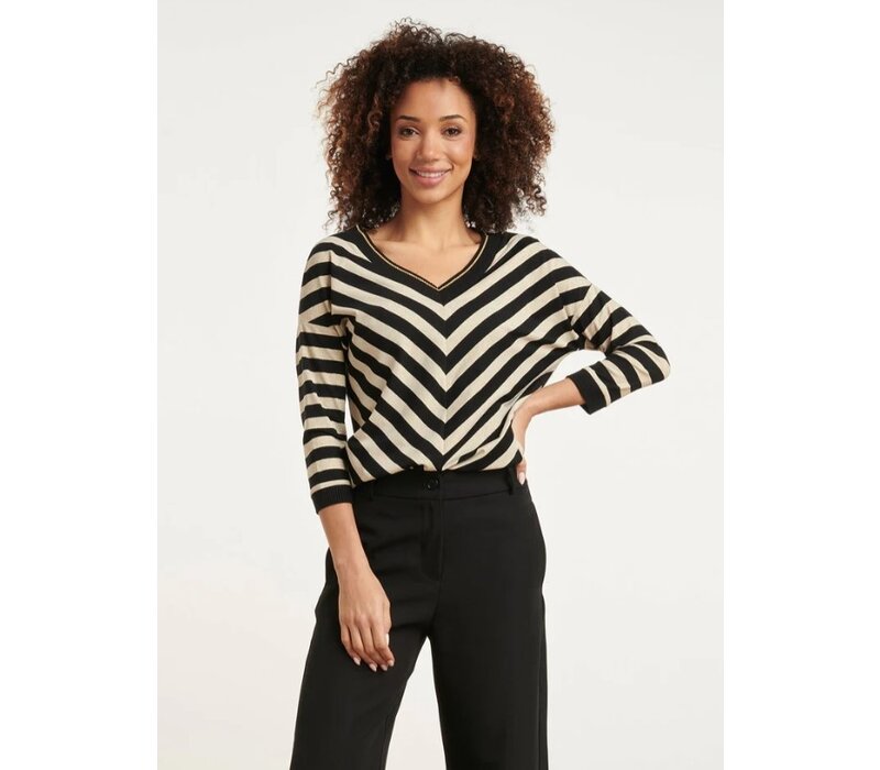 Smashed Lemon Top Strepen Off White Black