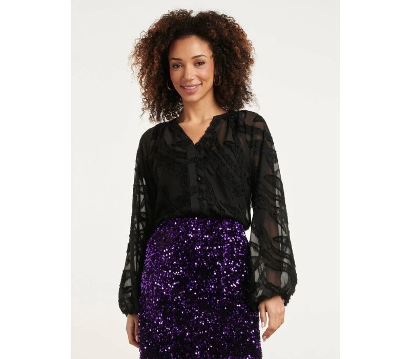 Smashed Lemon Blouse Zebra Black