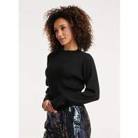 Smashed Lemon Knit Top Lurex Black