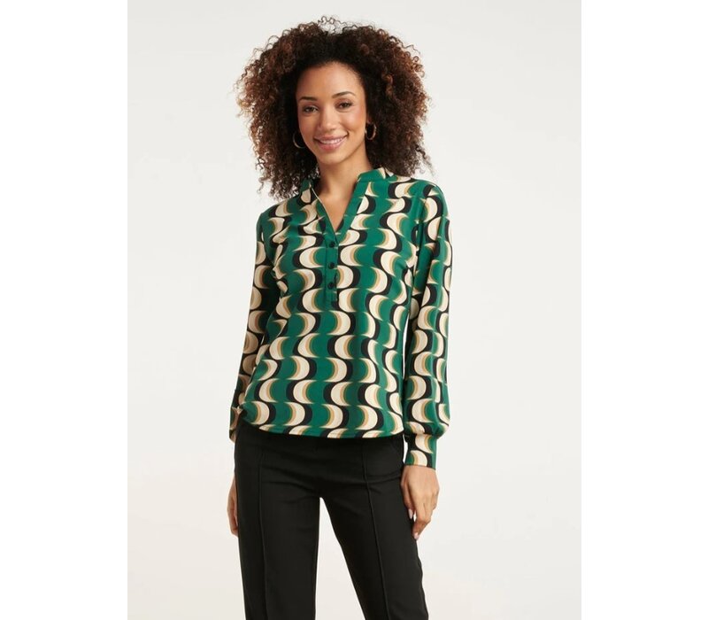 Smashed Lemon Blouse Travel Multicolour Petrol