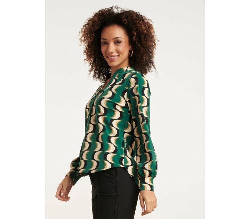 Smashed Lemon Blouse Travel Multicolour Petrol