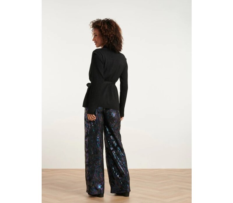 Smashed Lemon Knit Gilet Lurex Black
