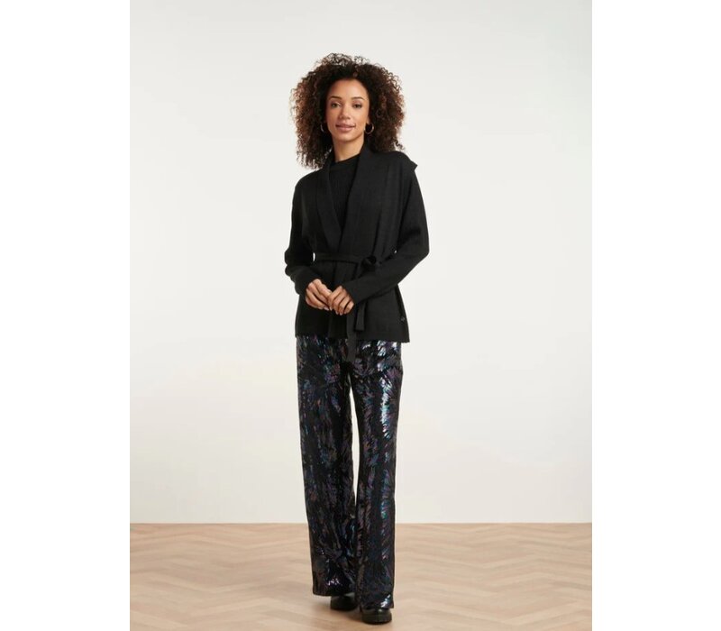 Smashed Lemon Knit Gilet Lurex Black