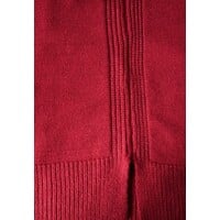 Street One Cosy Sweater with Button Autumn Red