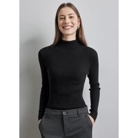 Street One Basic Rollneck Ribbed Black