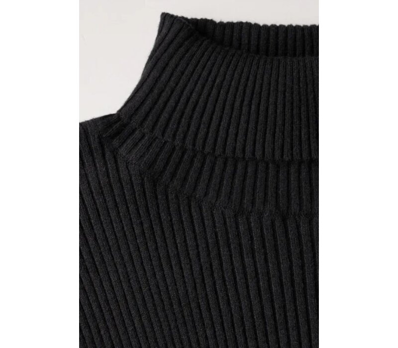 Street One Basic Rollneck Ribbed Black