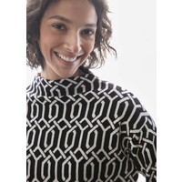 Street One Graphical Jacquard Sweater Black
