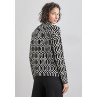 Street One Graphical Jacquard Sweater Black