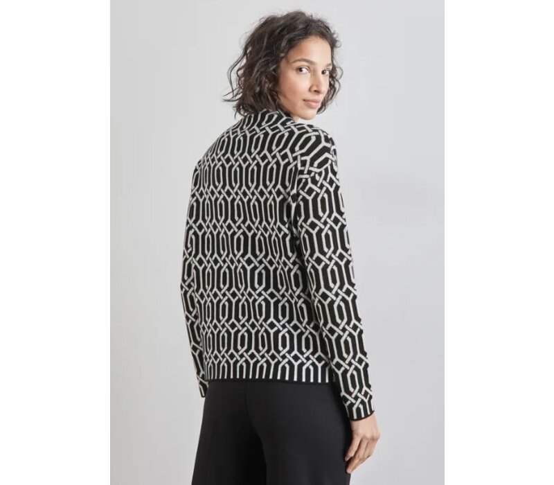 Street One Graphical Jacquard Sweater Black