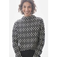 Street One Graphical Jacquard Sweater Black