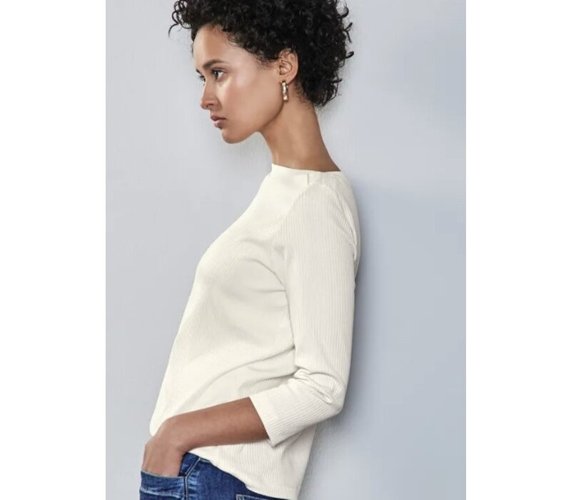 Street One Rib Structure Shirt Lucid White