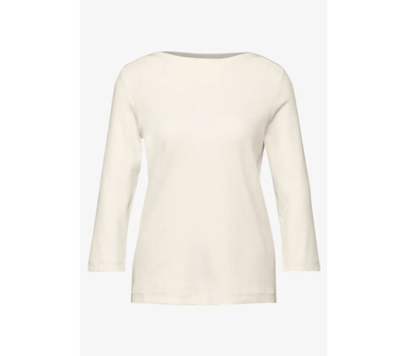 Street One Rib Structure Shirt Lucid White
