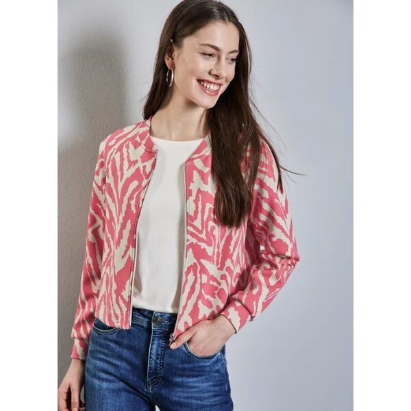 Street One Printed Silk Look Jacket 