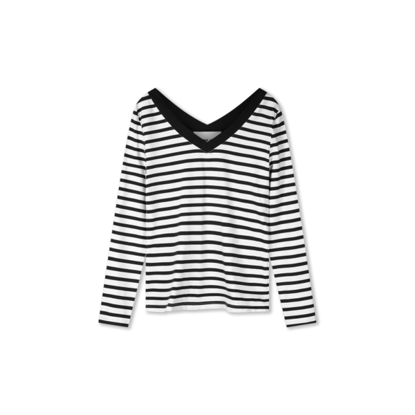 Helena Hart Top V-Neck Stripe 