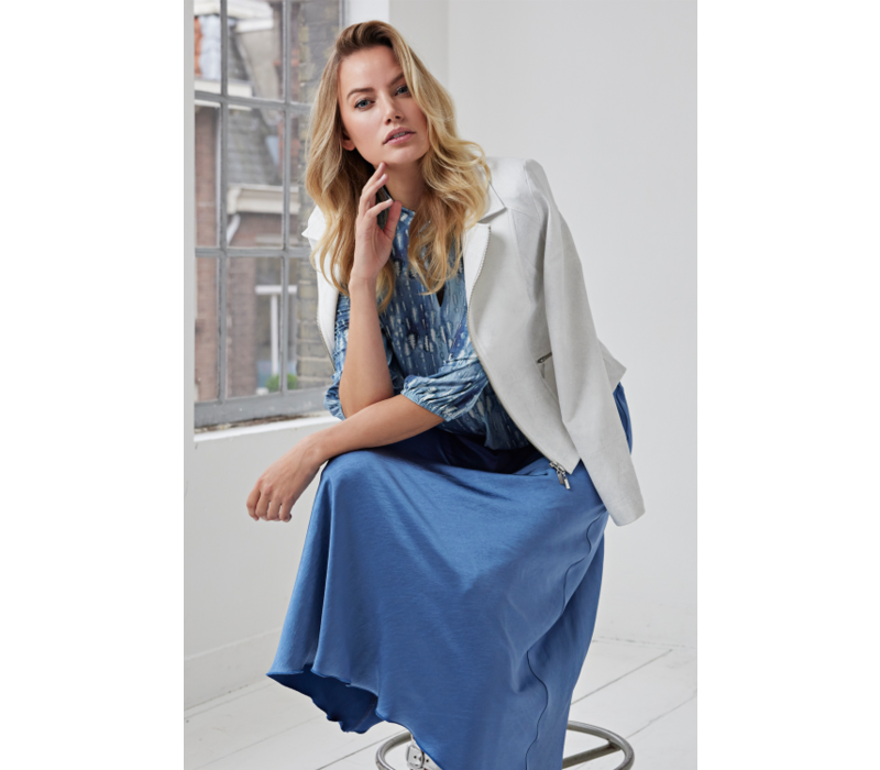 Helena Hart Top Knot Print Wax Blauw