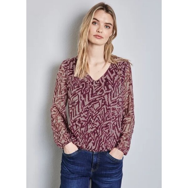 Street One Chiffon V-neck Blouse 