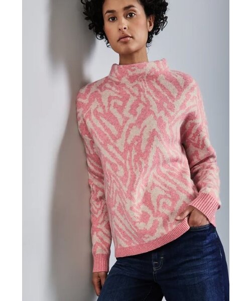 StreetOne Street One Turtle Neck Jacquard Sweater