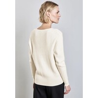 Street One Cosy V-Neck Sweater Lucid White