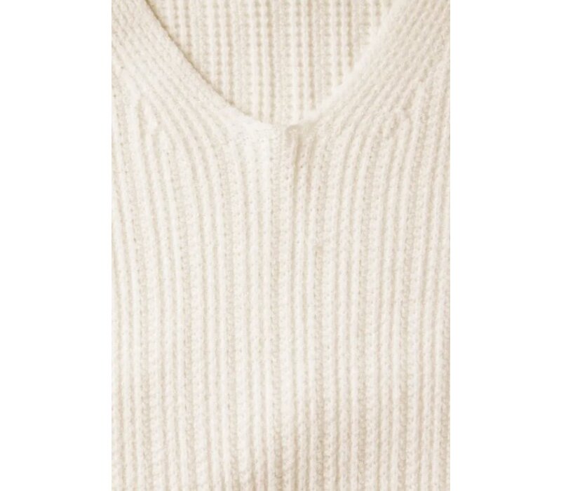 Street One Cosy V-Neck Sweater Lucid White