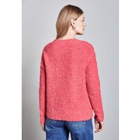 Street One Fancy Round Neck Sweater Sugar Coral