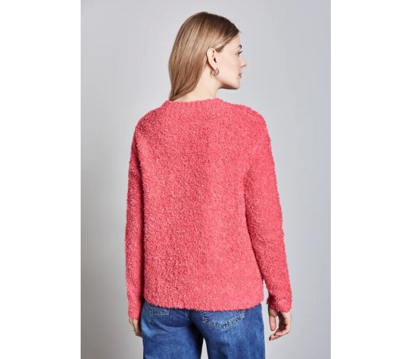Street One Fancy Round Neck Sweater Sugar Coral