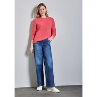 Street One Fancy Round Neck Sweater Sugar Coral
