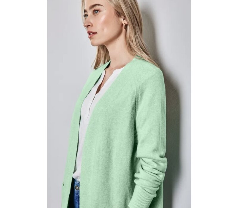 Street One Long Easy Cardigan Milky Green Melange