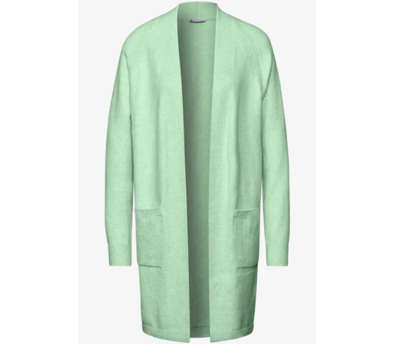 Street One Long Easy Cardigan Milky Green Melange