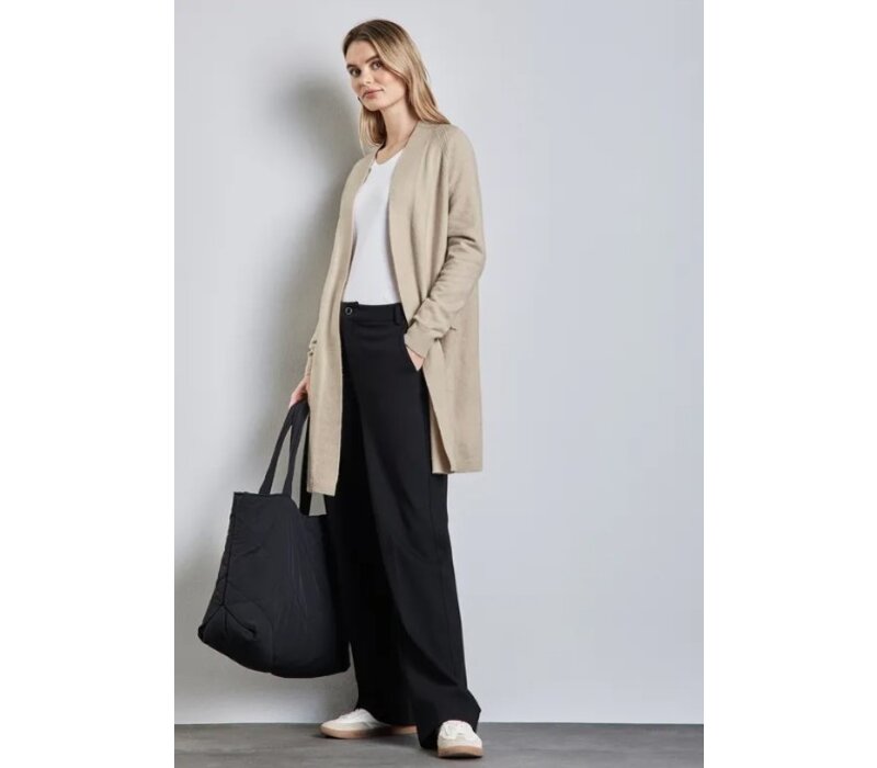 Street One Long Easy Cardigan Sheer Beige Melange