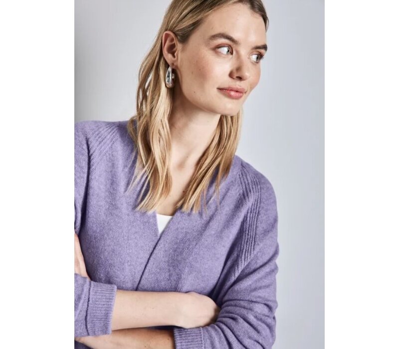 Street One Long Easy Cardigan Viola Lilac Melange