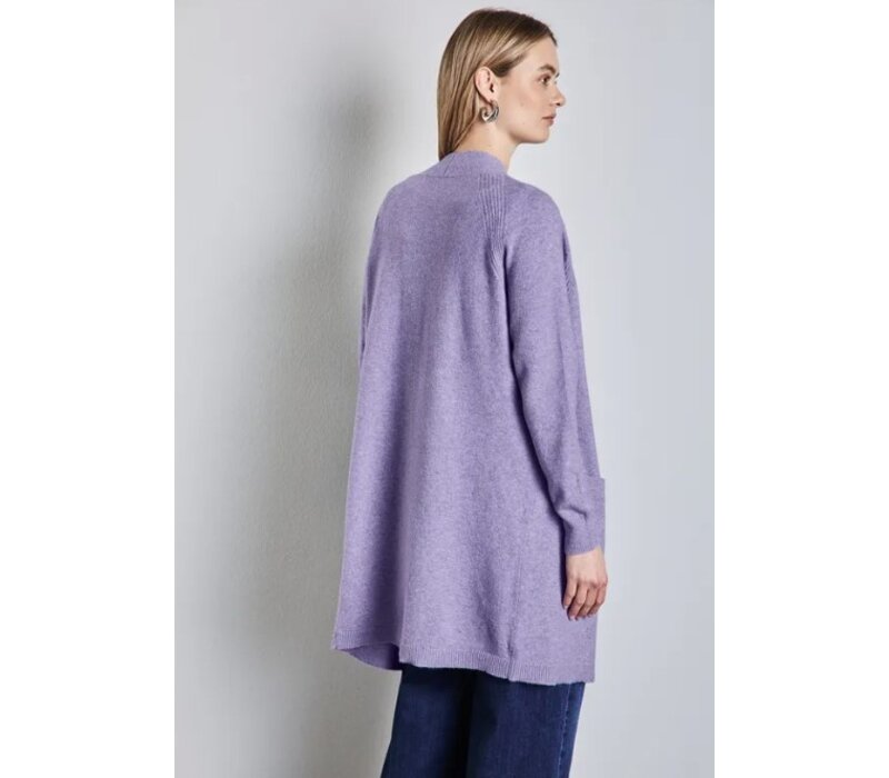 Street One Long Easy Cardigan Viola Lilac Melange