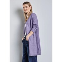 Street One Long Easy Cardigan Viola Lilac Melange
