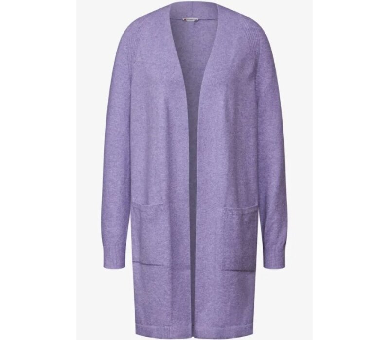Street One Long Easy Cardigan Viola Lilac Melange