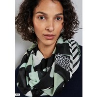 Street One Color Print Loop Sjaal Mint Green