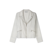 Helena Hart Zipper Biker Ecru