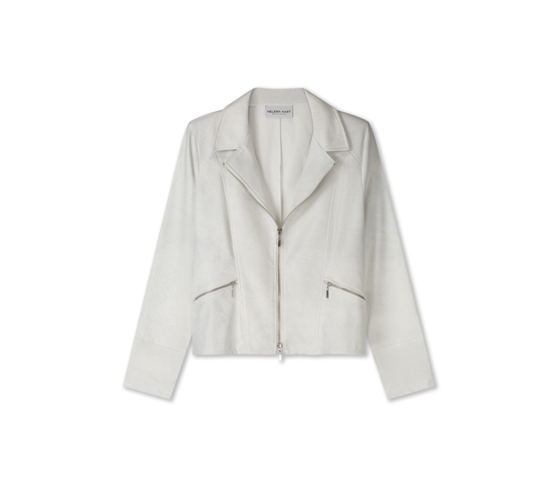 Helena Hart Zipper Biker Ecru