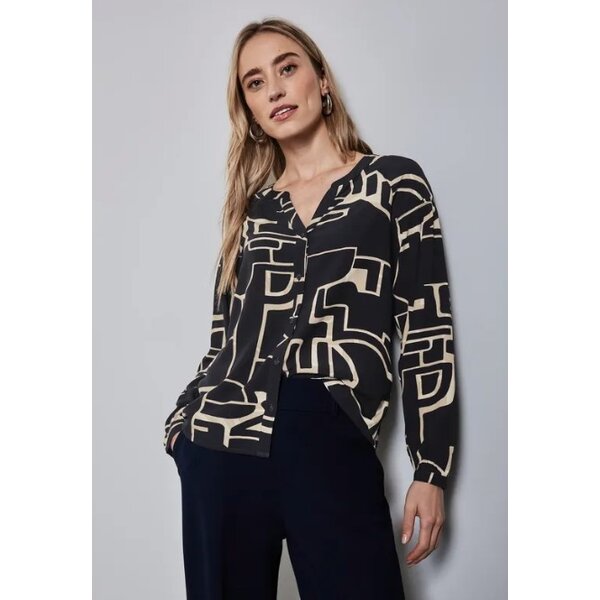 Street One Buttoned Tunic Blouse Smok 