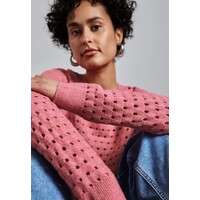 Street One Open Structure Sweater Sugar Coral Melange