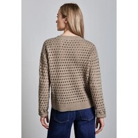 Street One Open Structure Sweater Honey Sand Melange