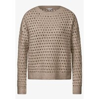 Street One Open Structure Sweater Honey Sand Melange