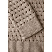 Street One Open Structure Sweater Honey Sand Melange