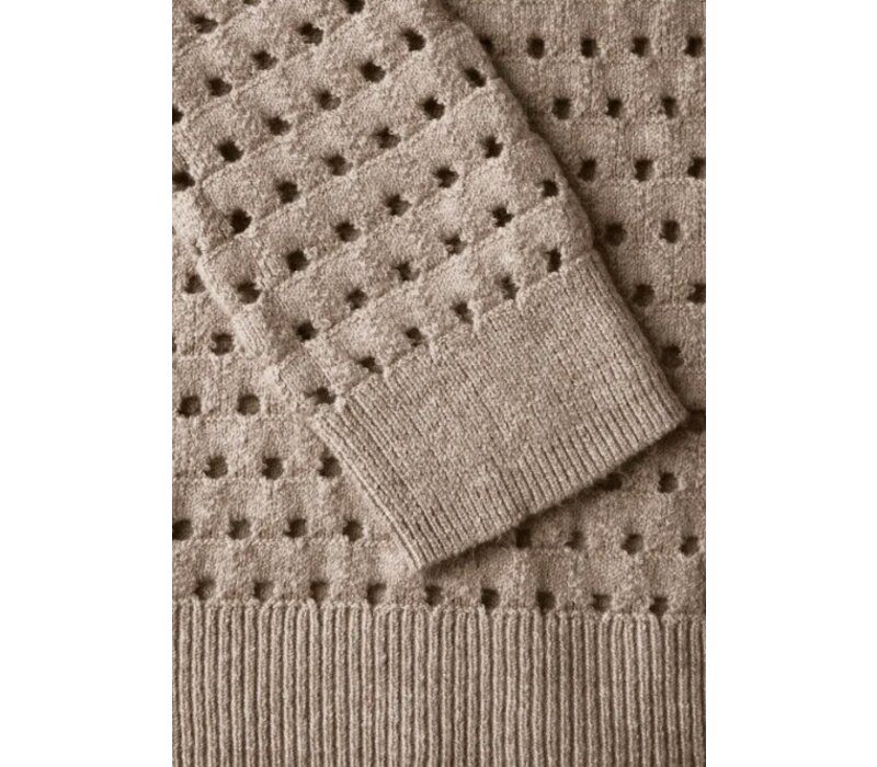 Street One Open Structure Sweater Honey Sand Melange