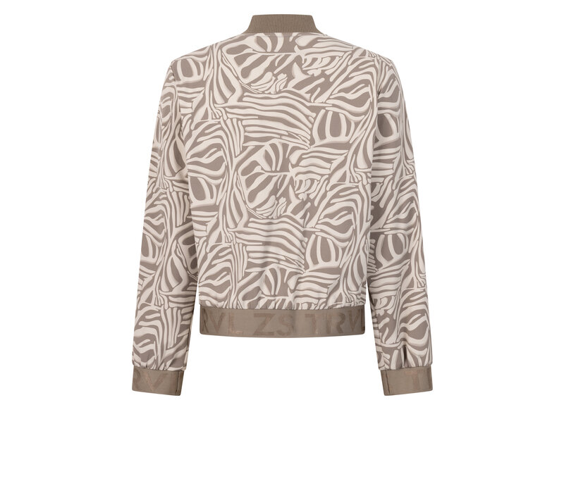 Zoso Print Travel Jacket Sand Taupe