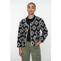 Geisha Vest Black Ecru