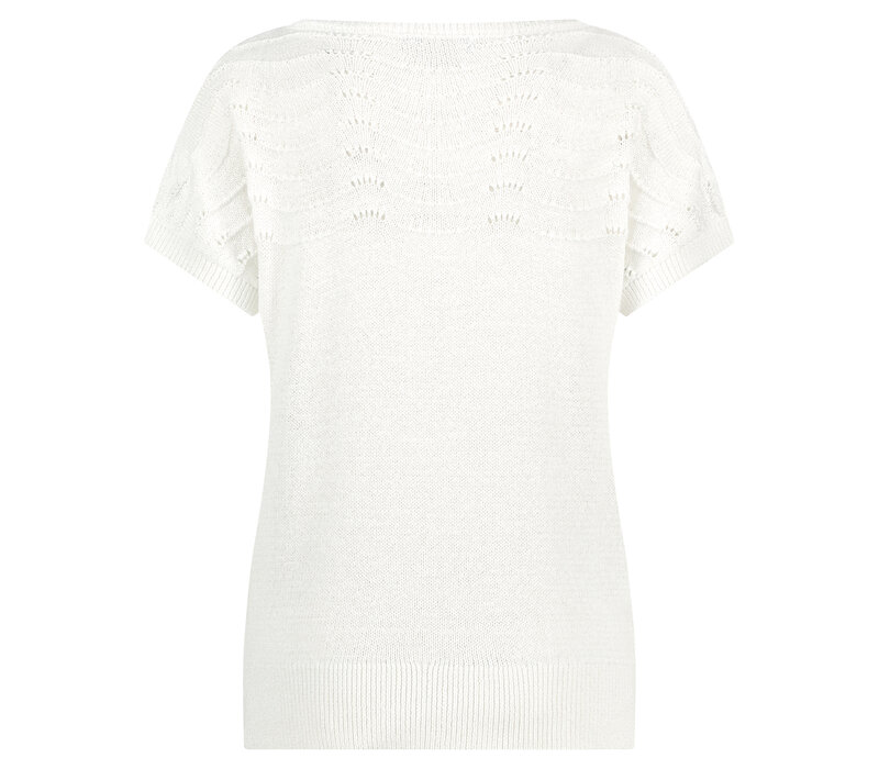 Red Button Jerry Top Off White