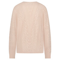 Red Button Cardigan Ajour Blush