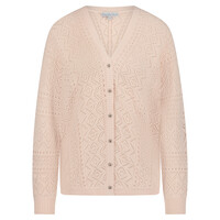 Red Button Cardigan Ajour Blush