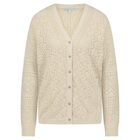 Red Button Cardigan Ajour Sand